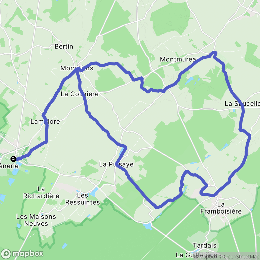 La Ferté-Vidame : carte du parcours de randonnée - France