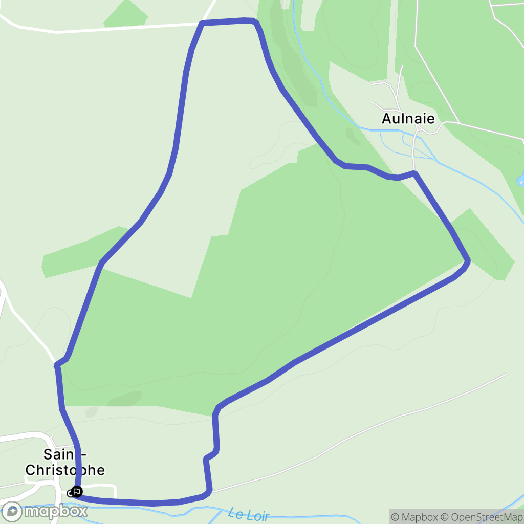 Saint-Christophe : carte du parcours de randonnée - France