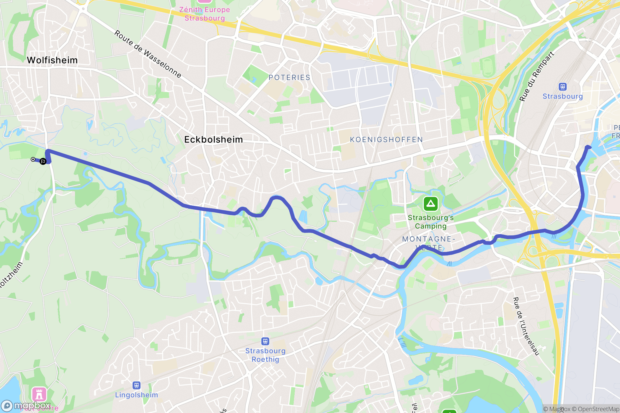 Wolfisheim : carte du parcours de randonnée - France