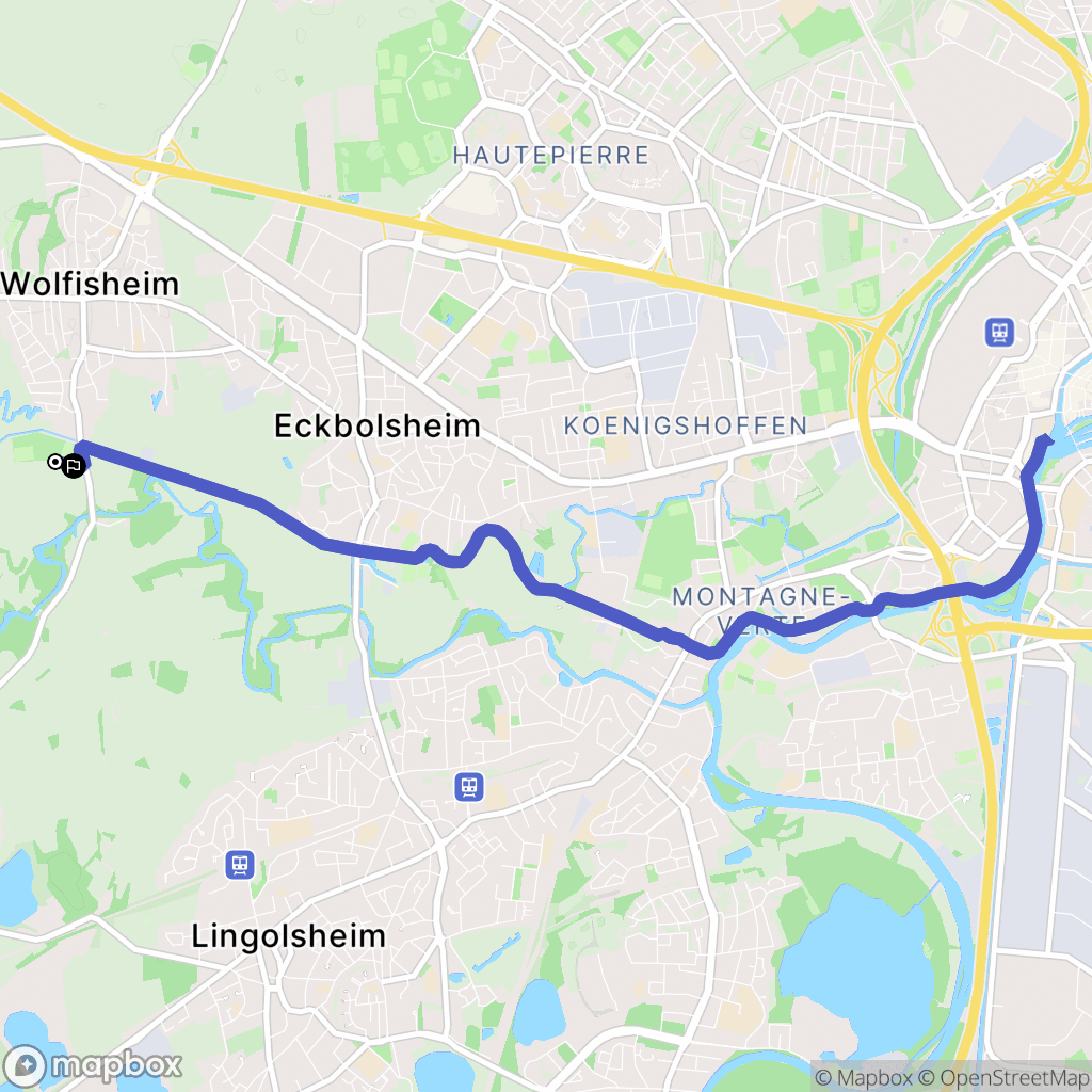 Wolfisheim : carte du parcours de randonnée - France