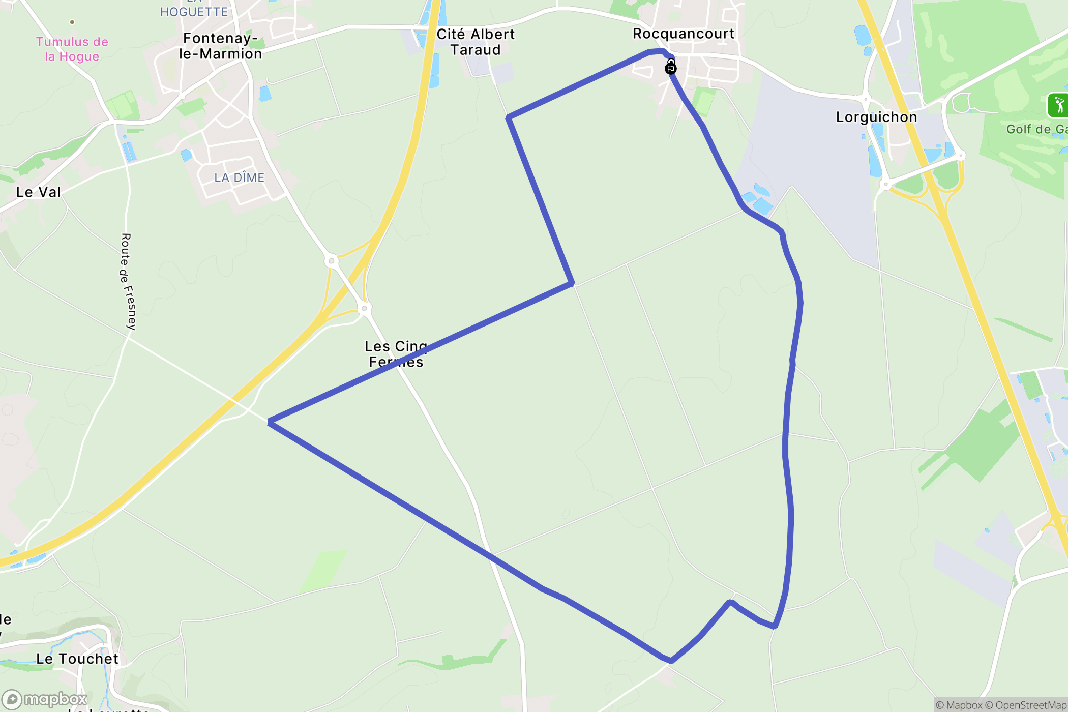 Castine-en-Plaine : carte du parcours de randonnée - France