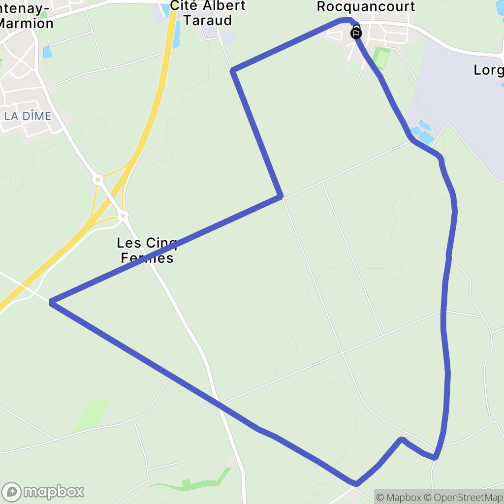 Castine-en-Plaine : carte du parcours de randonnée - France