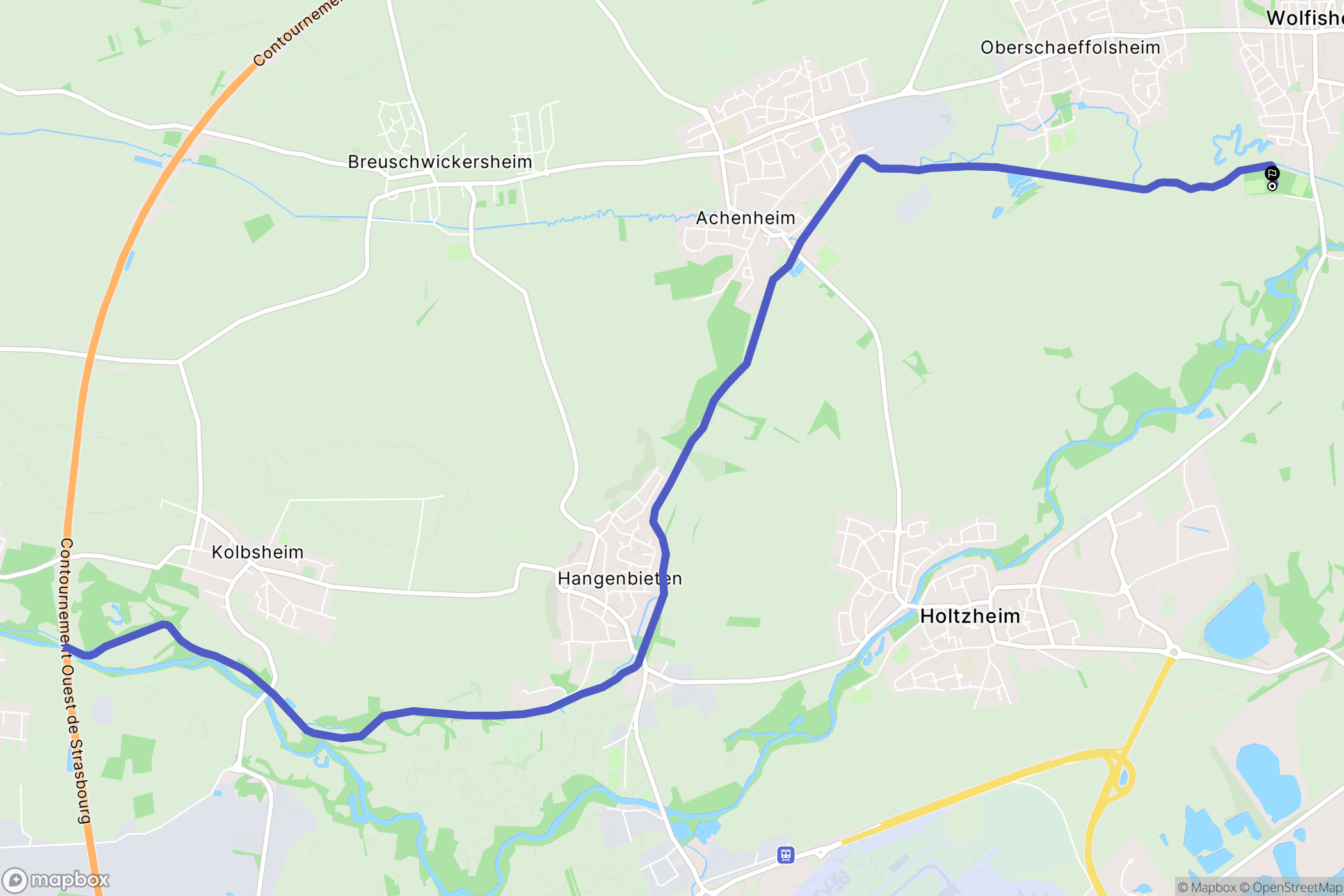 Wolfisheim : carte du parcours de randonnée - France