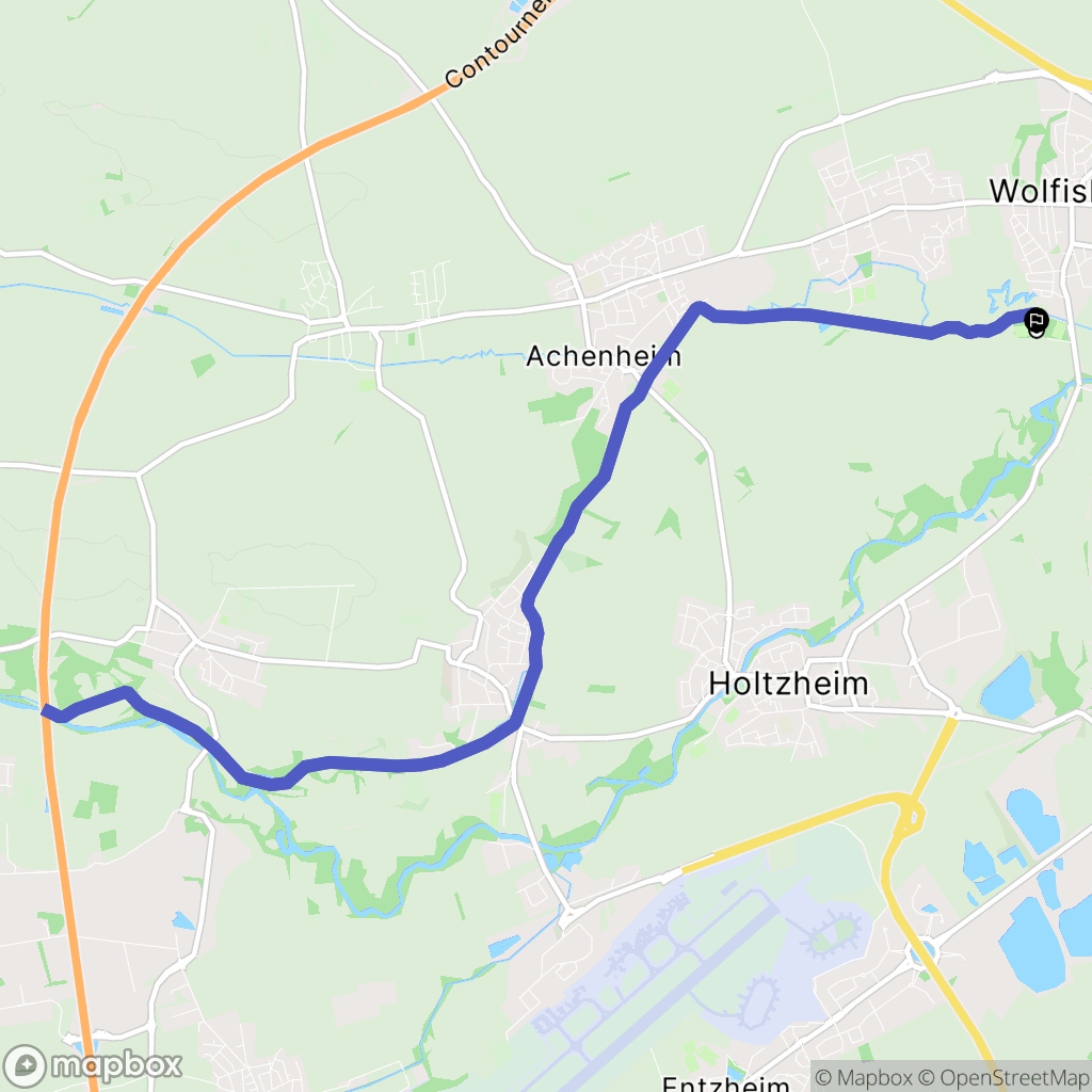 Wolfisheim : carte du parcours de randonnée - France