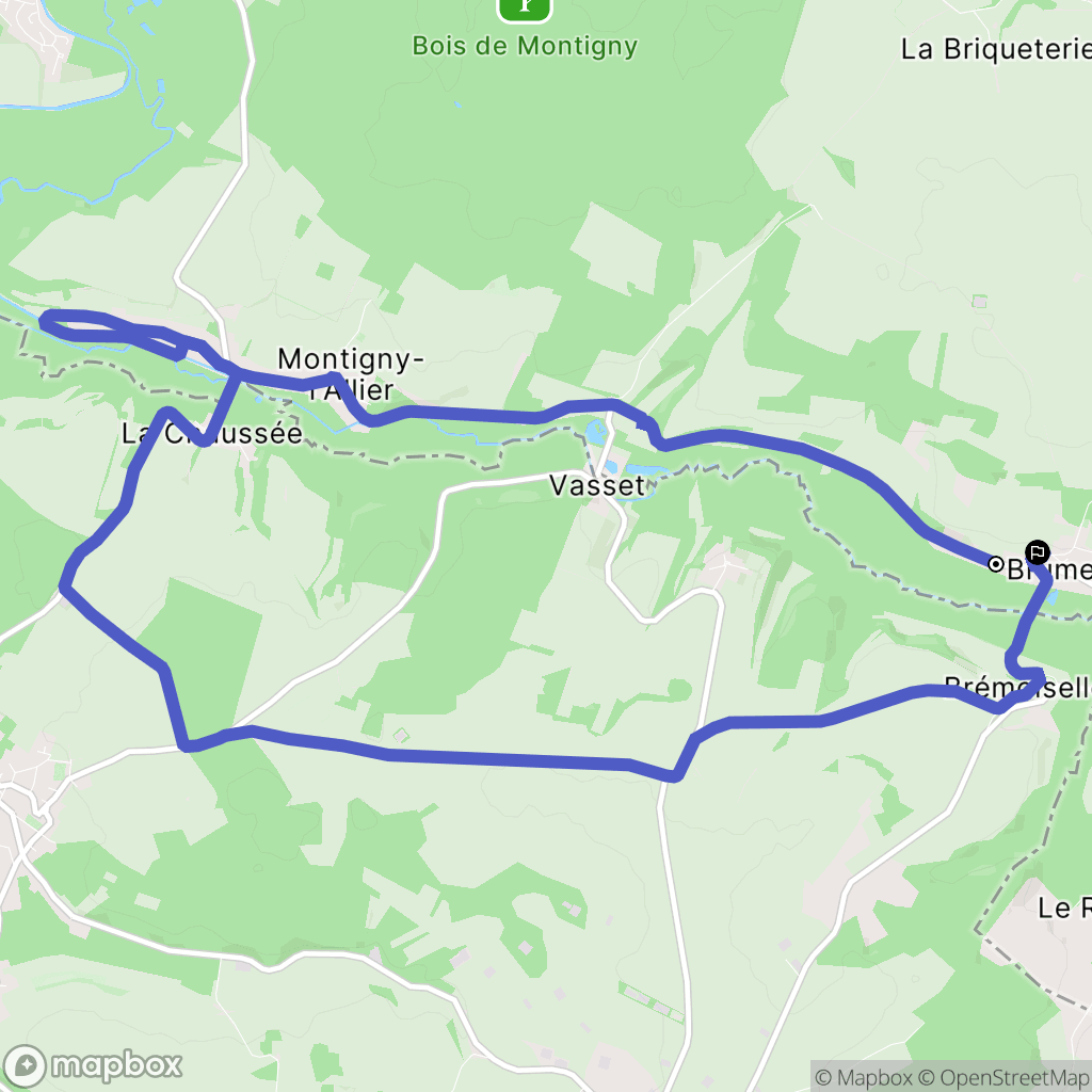 Brumetz : carte du parcours de randonnée - France