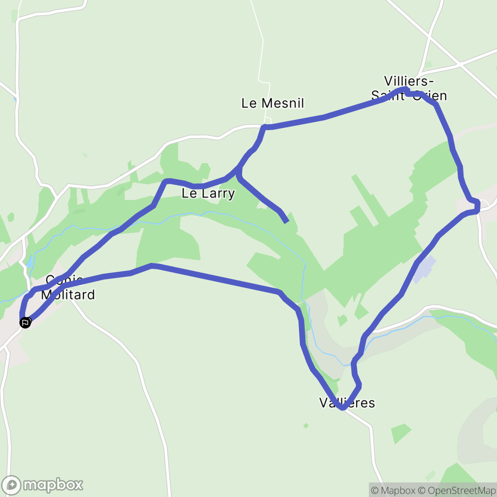 Conie-Molitard : carte du parcours de randonnée - France