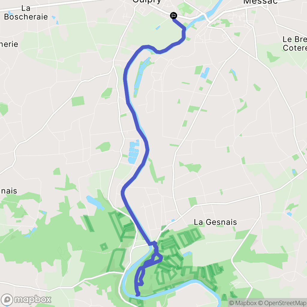 Guipry-Messac : carte du parcours de randonnée - France