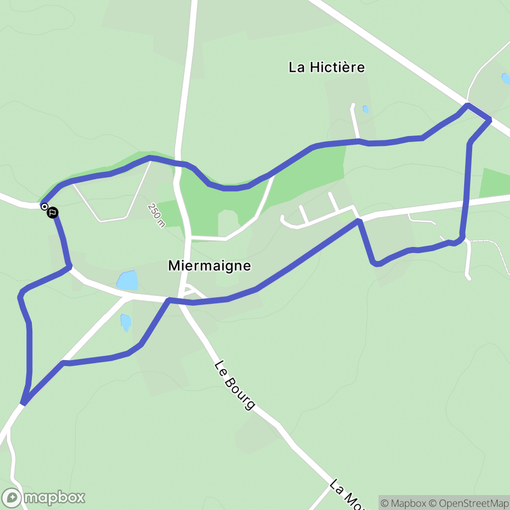 Miermaigne : carte du parcours de randonnée - France
