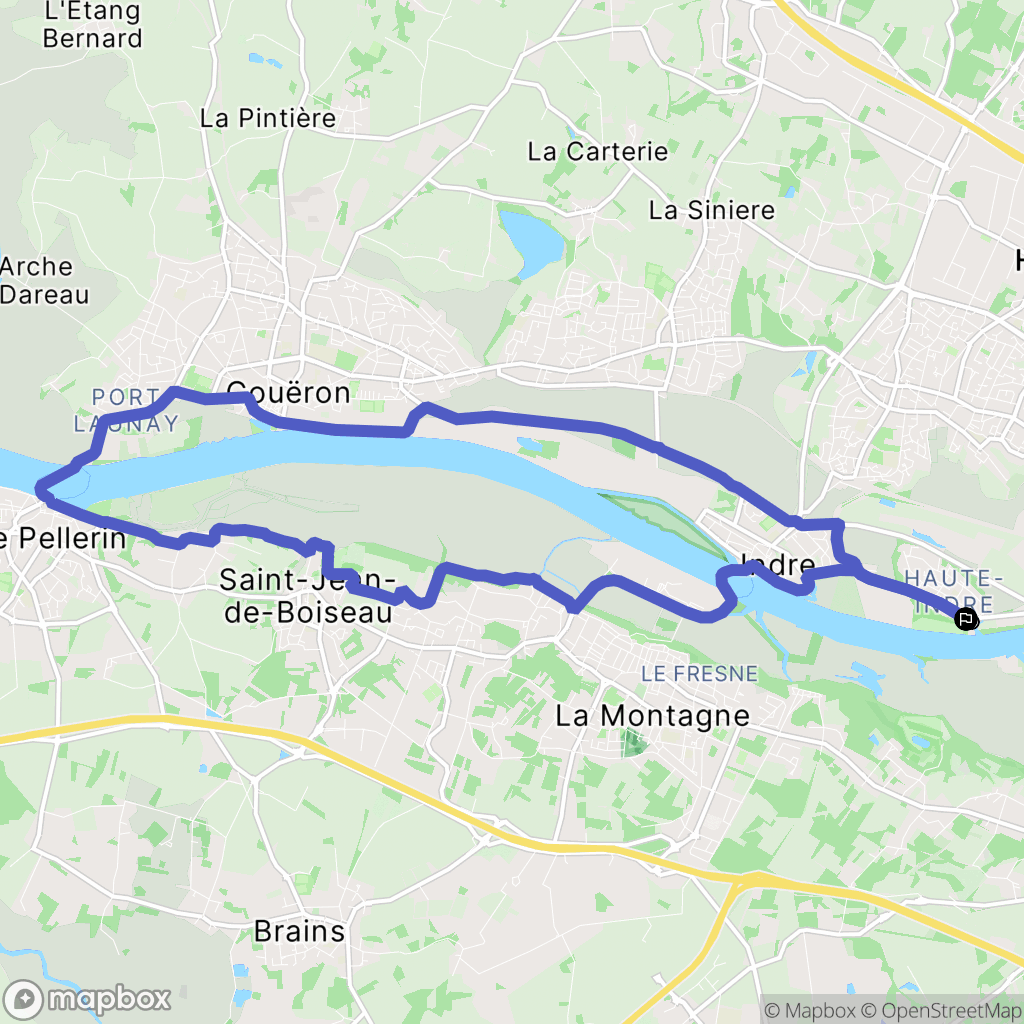Indre : carte du parcours de randonnée - France
