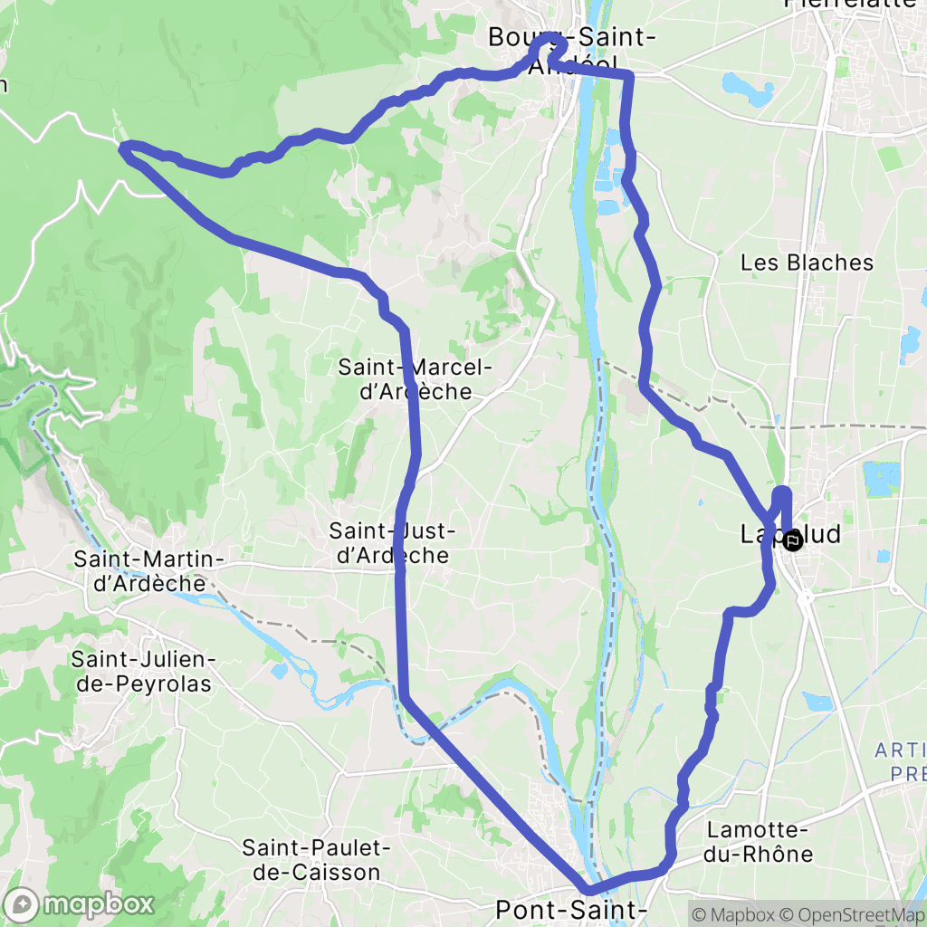 Lapalud : carte du parcours de randonnée - France