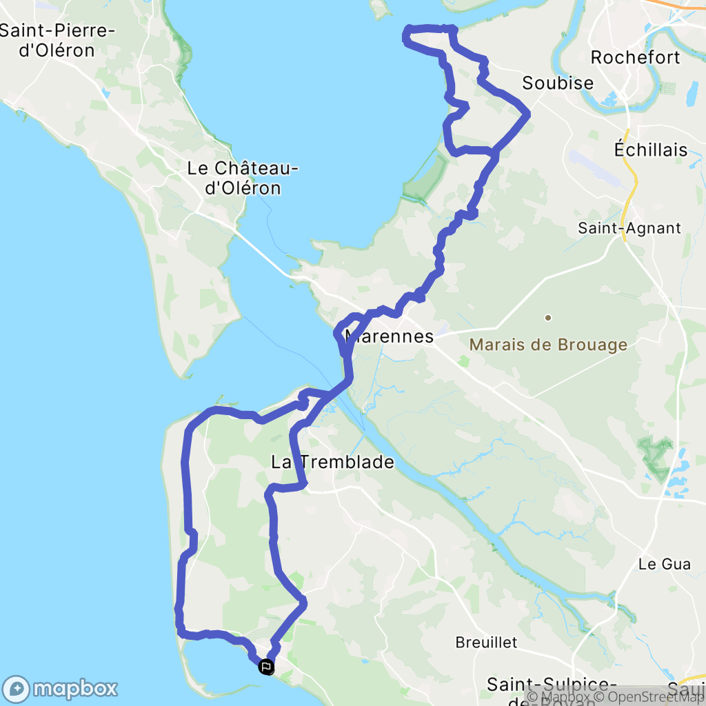 Les Mathes : carte du parcours de randonnée - France