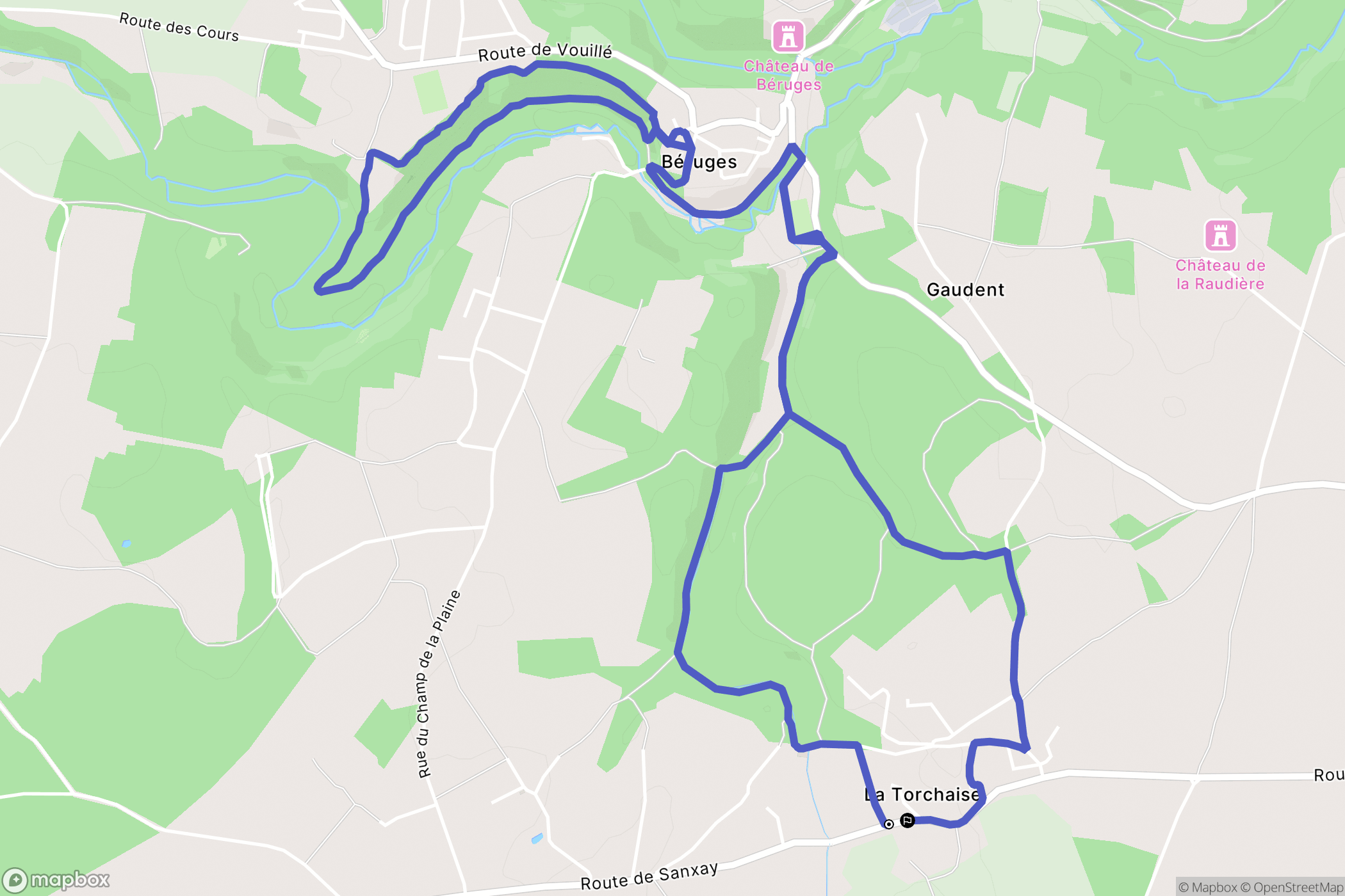 Fontaine-le-Comte : carte du parcours de randonnée - France