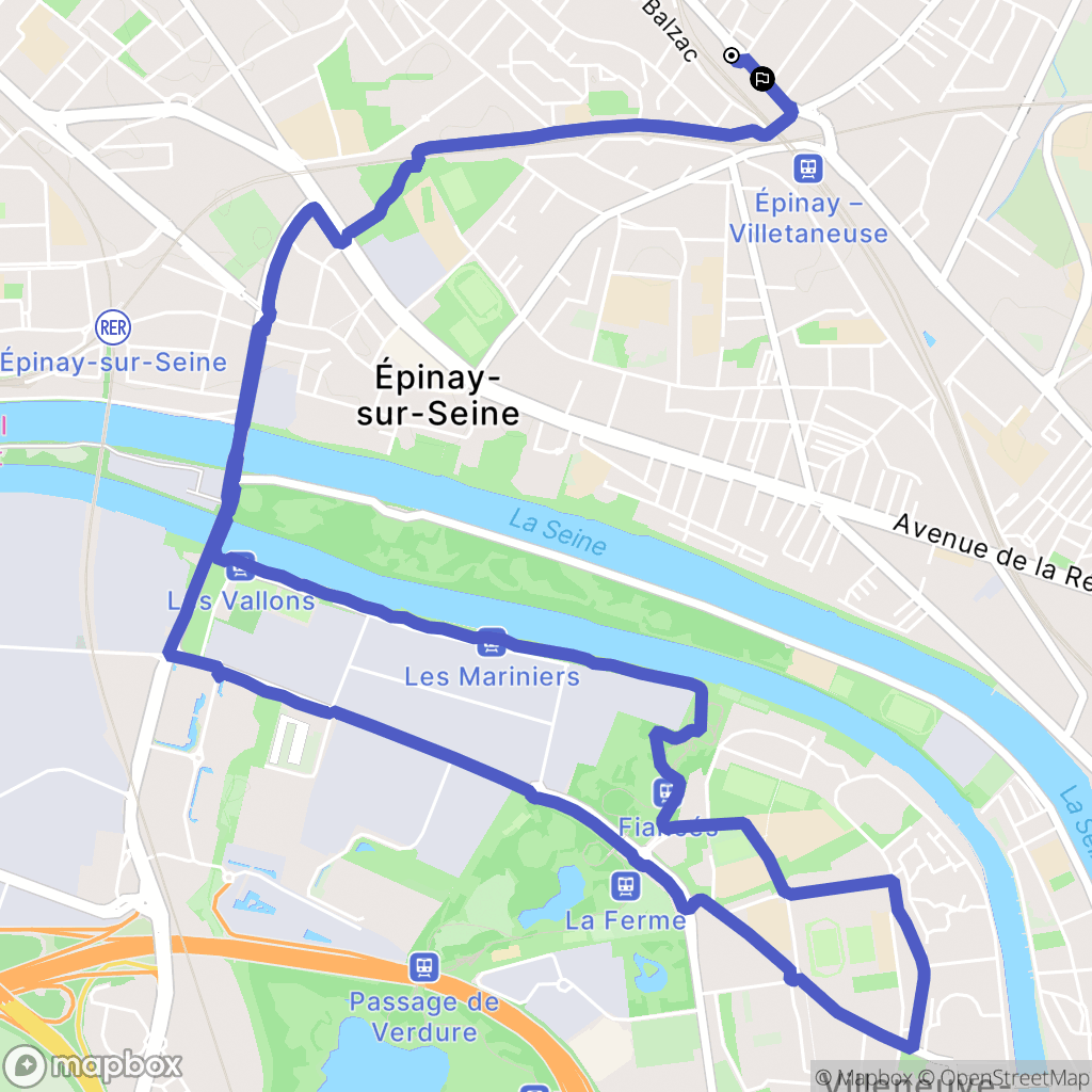 Deuil-la-Barre : carte du parcours de randonnée - France