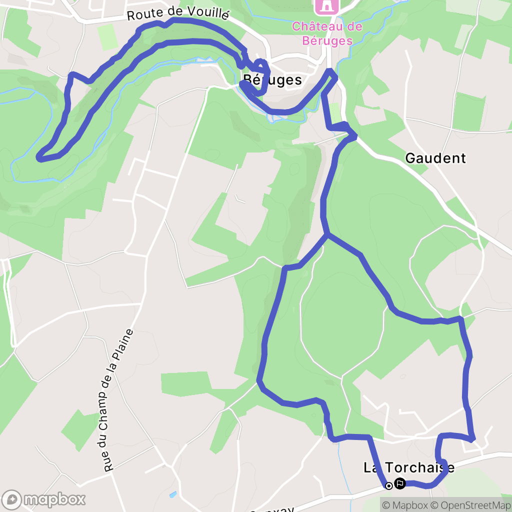 Fontaine-le-Comte : carte du parcours de randonnée - France