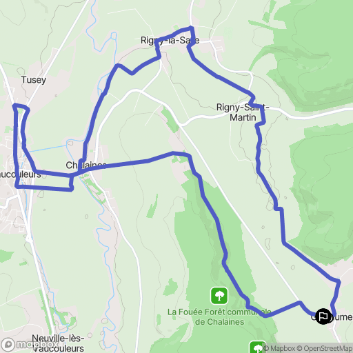 Gibeaumeix : carte du parcours de randonnée - France