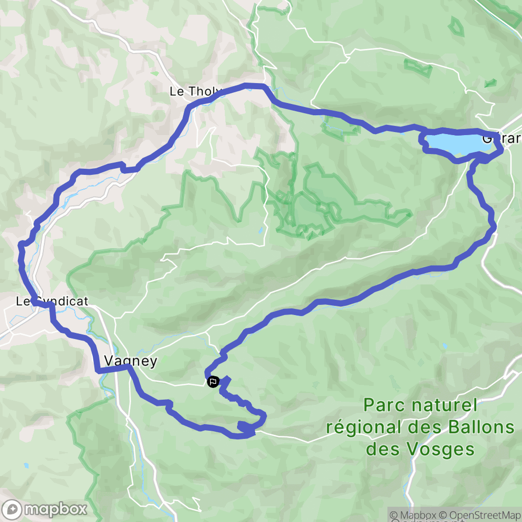 Gerbamont : carte du parcours de randonnée - France