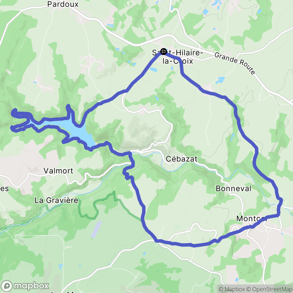 Saint-Hilaire-la-Croix : carte du parcours de randonnée - France