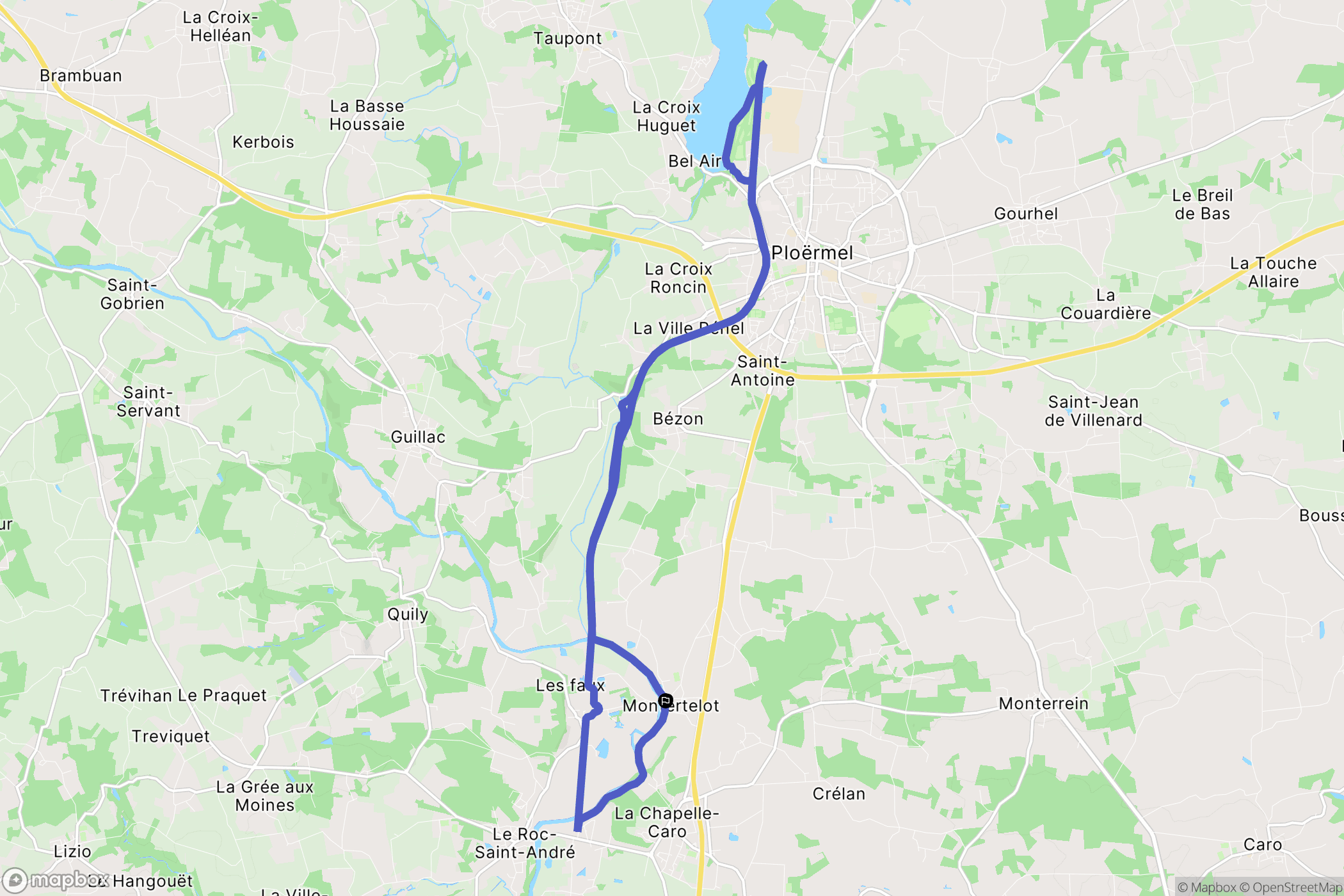 Montertelot : carte du parcours de randonnée - France