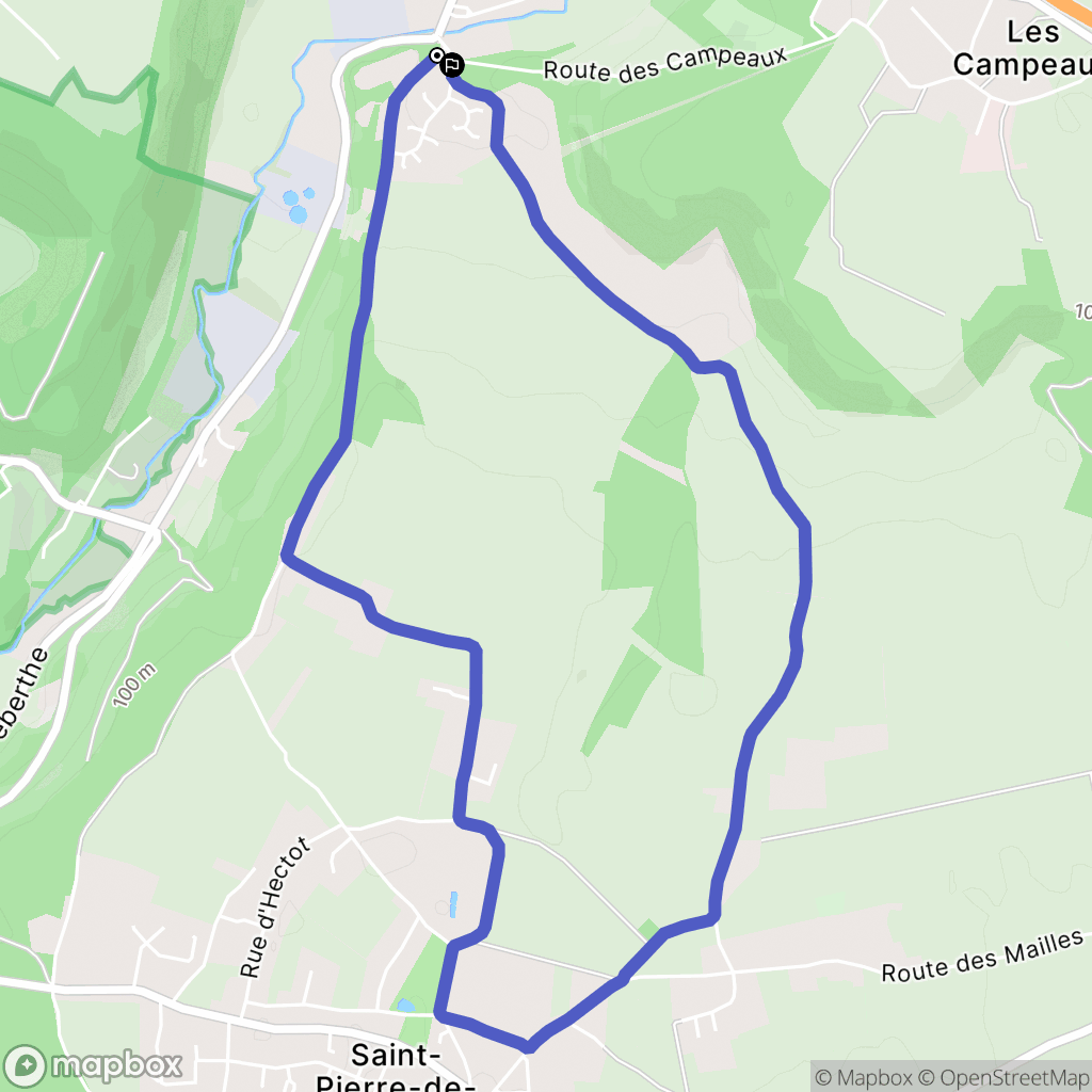 Villers-Écalles : carte du parcours de randonnée - France