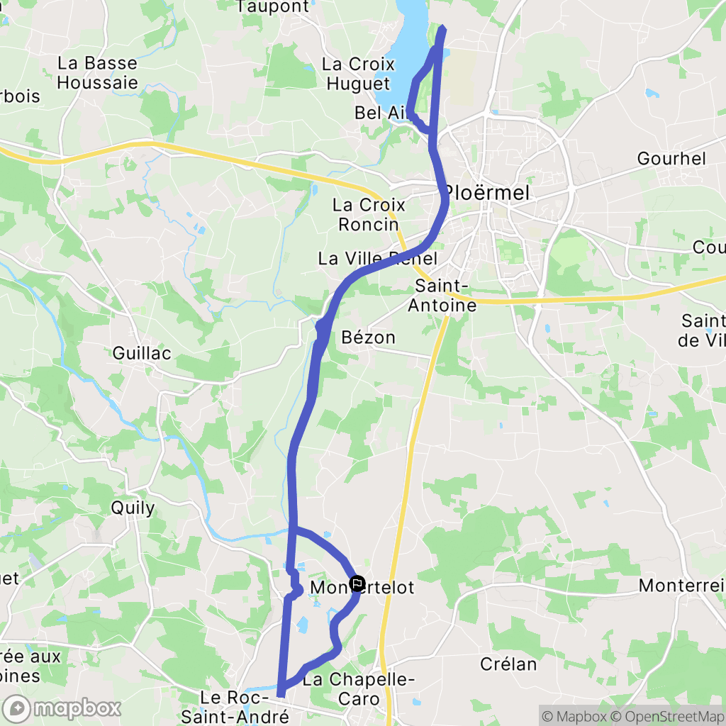 Montertelot : carte du parcours de randonnée - France