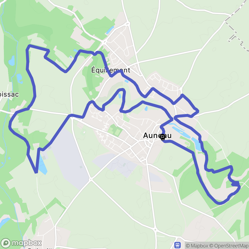 Auneau-Bleury-Saint-Symphorien : carte du parcours de randonnée - France