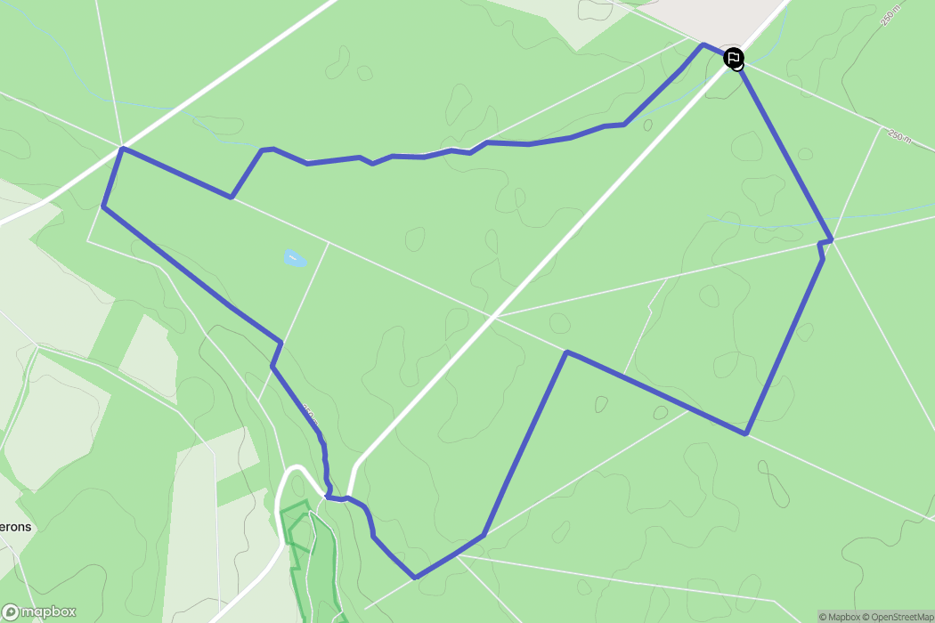 Senonches : carte du parcours de randonnée - France
