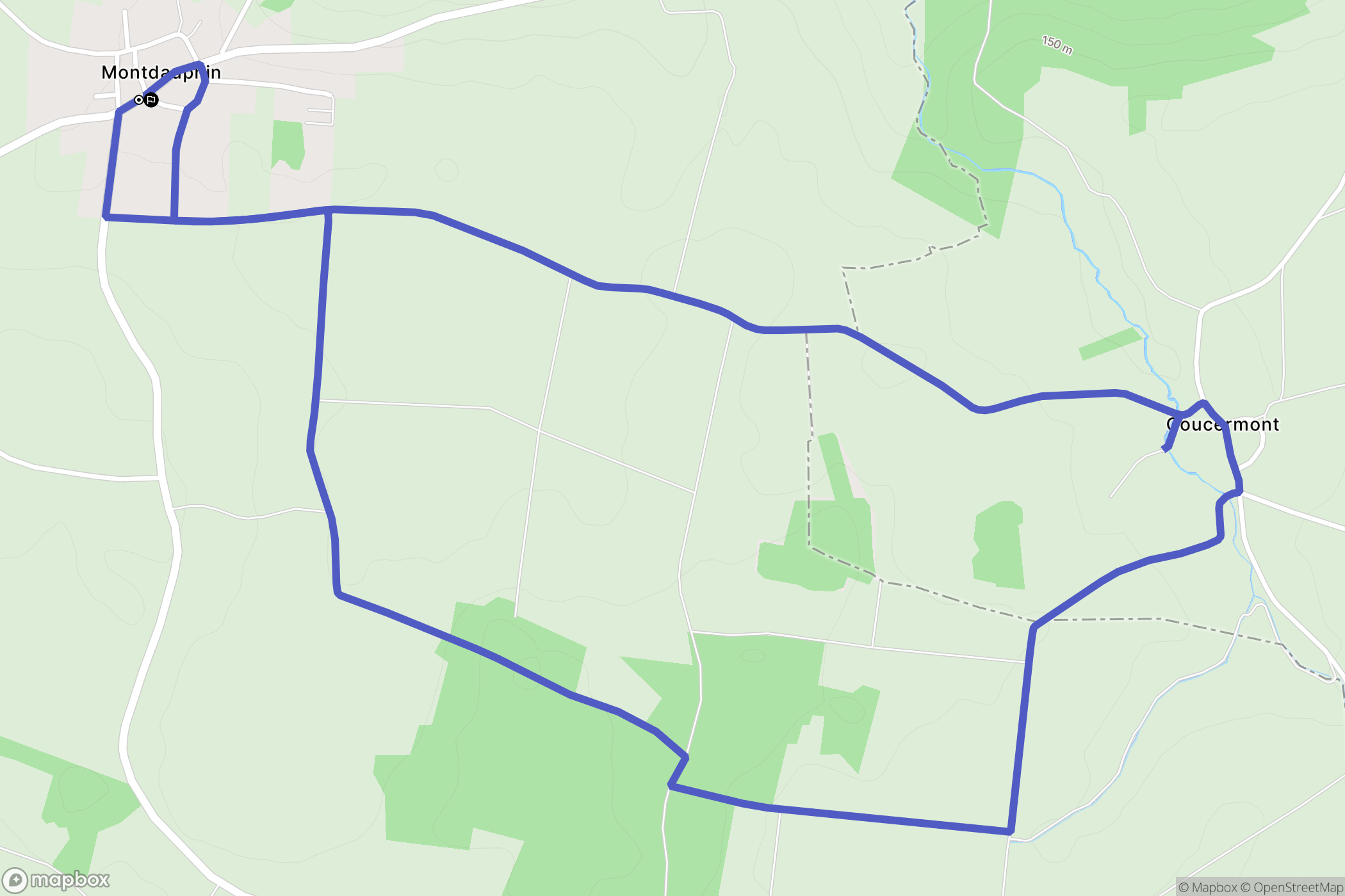 Montdauphin : carte du parcours de randonnée - France
