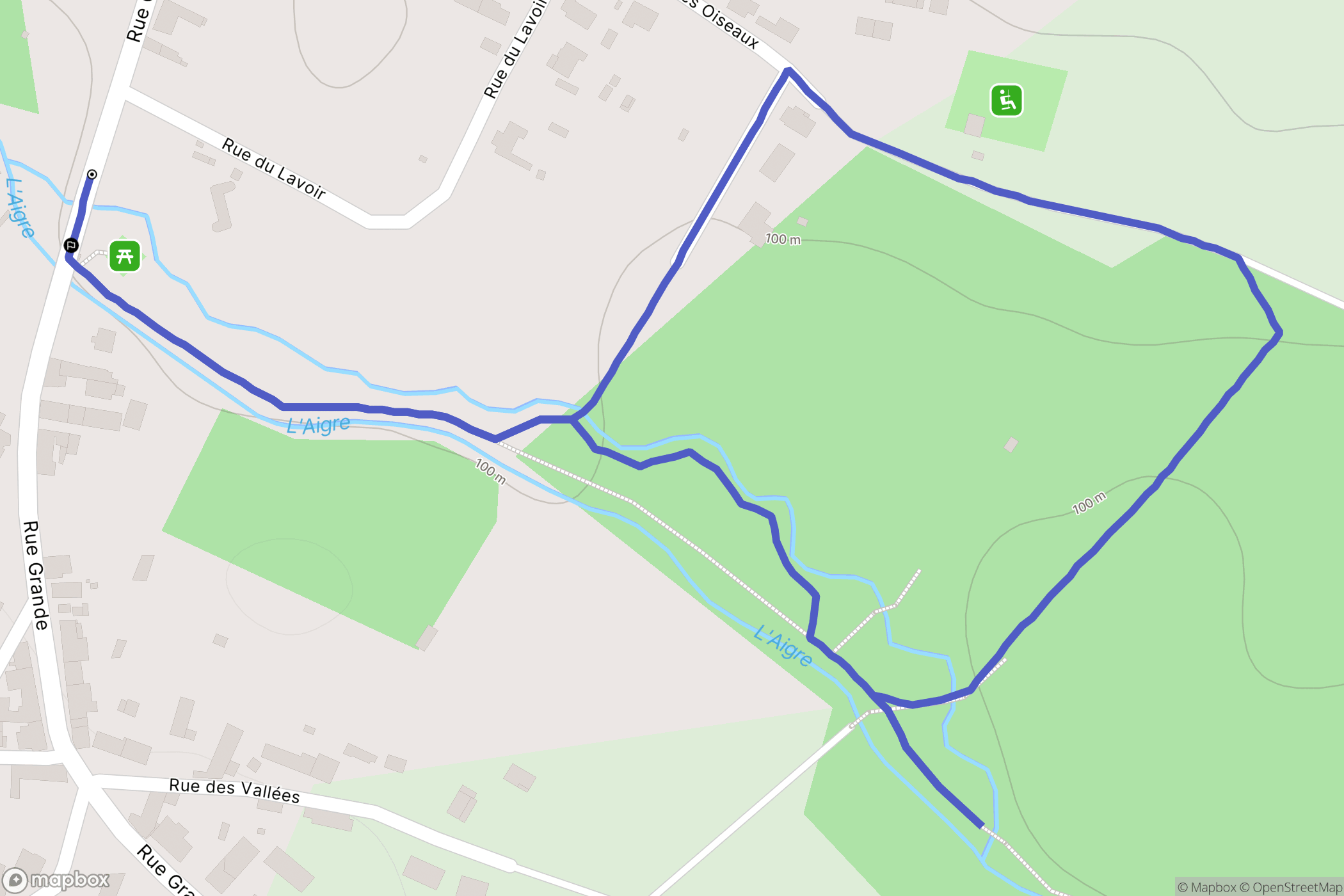 Cloyes-les-Trois-Rivières : carte du parcours de randonnée - France