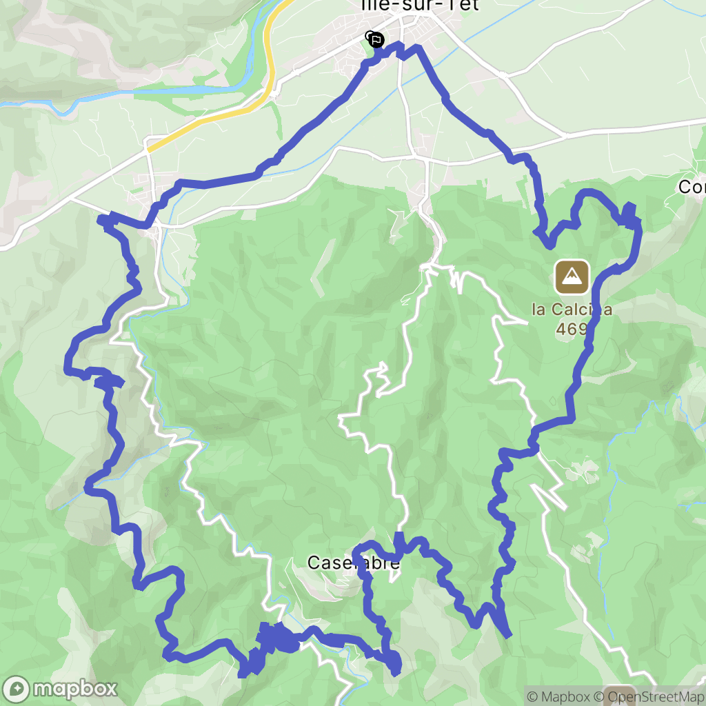 Ille-sur-Têt : carte du parcours de randonnée - France