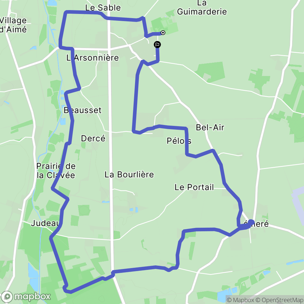 Lémeré : carte du parcours de randonnée - France