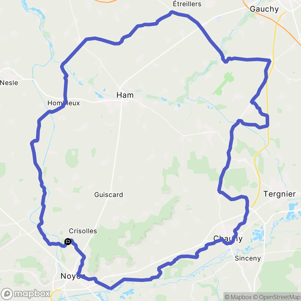 Genvry : carte du parcours de randonnée - France