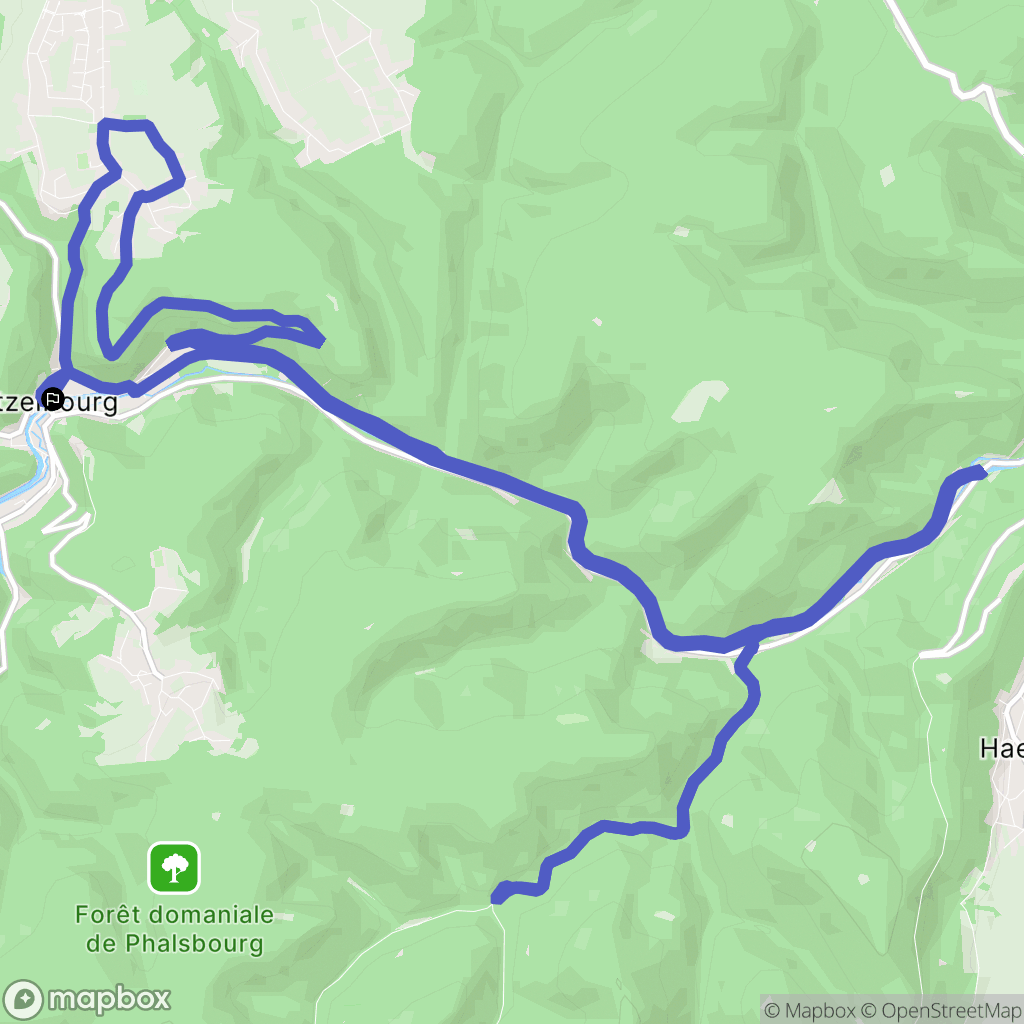 Lutzelbourg : carte du parcours de randonnée - France