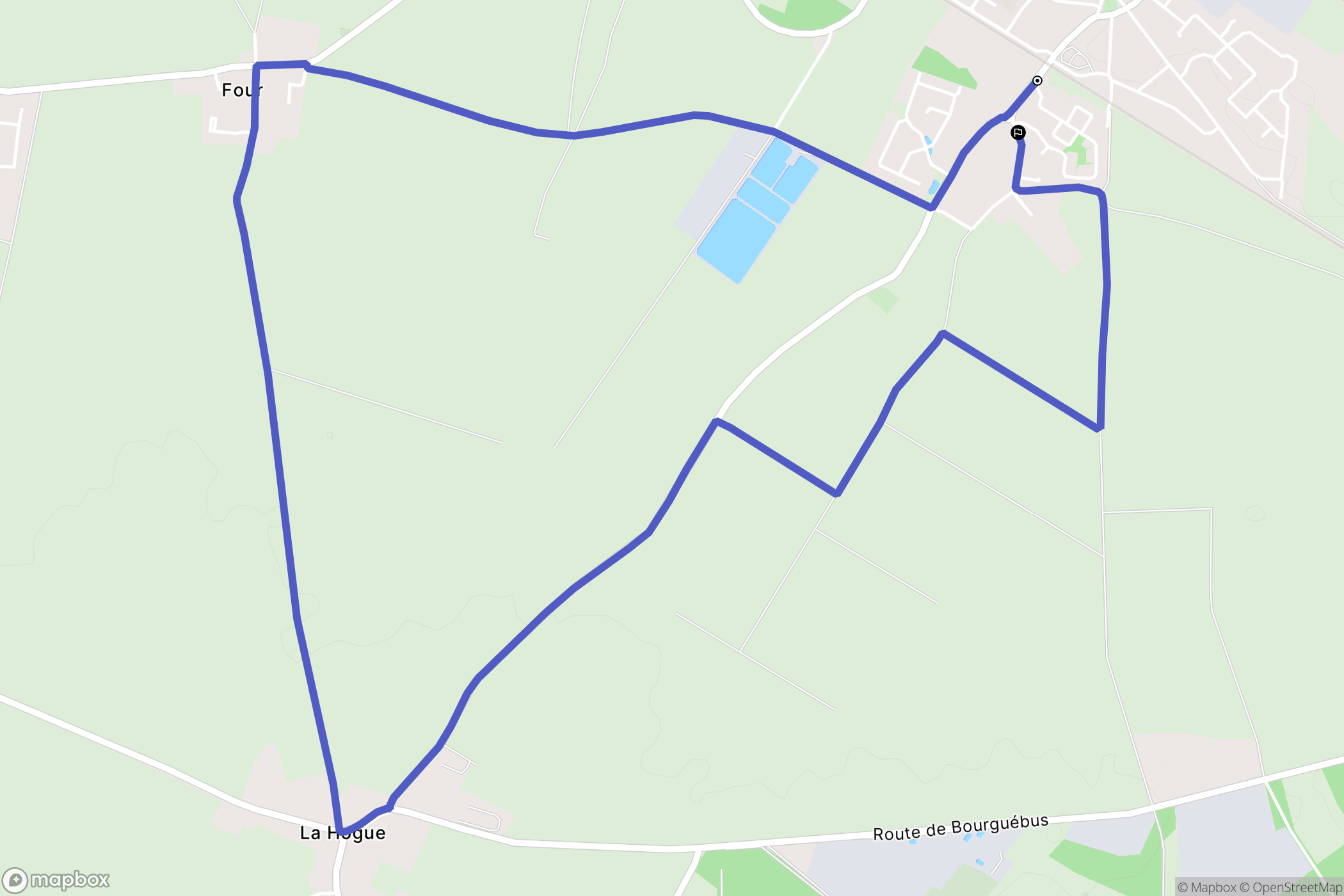 Frénouville : carte du parcours de randonnée - France