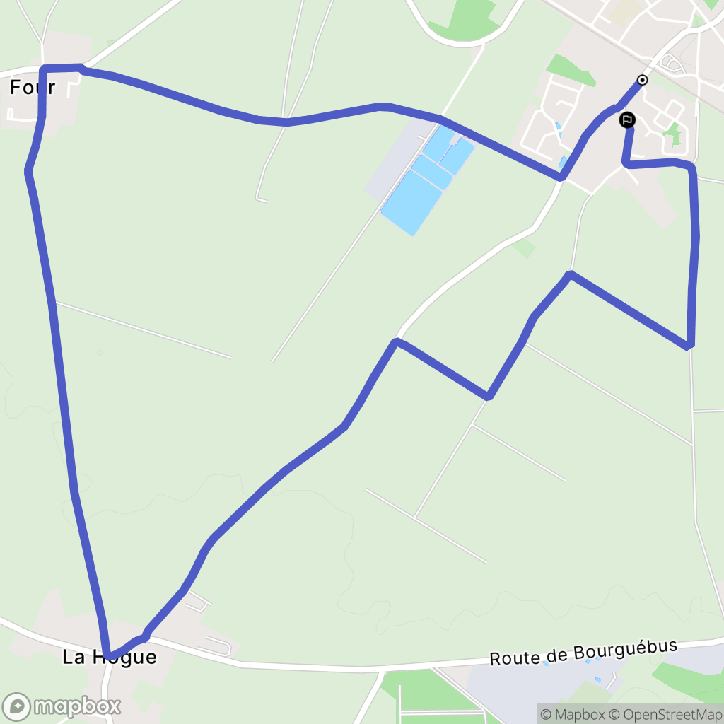 Frénouville : carte du parcours de randonnée - France