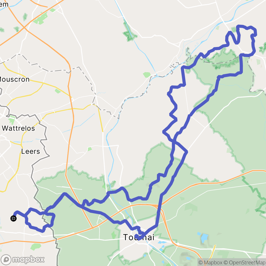 Willems : carte du parcours de randonnée - France