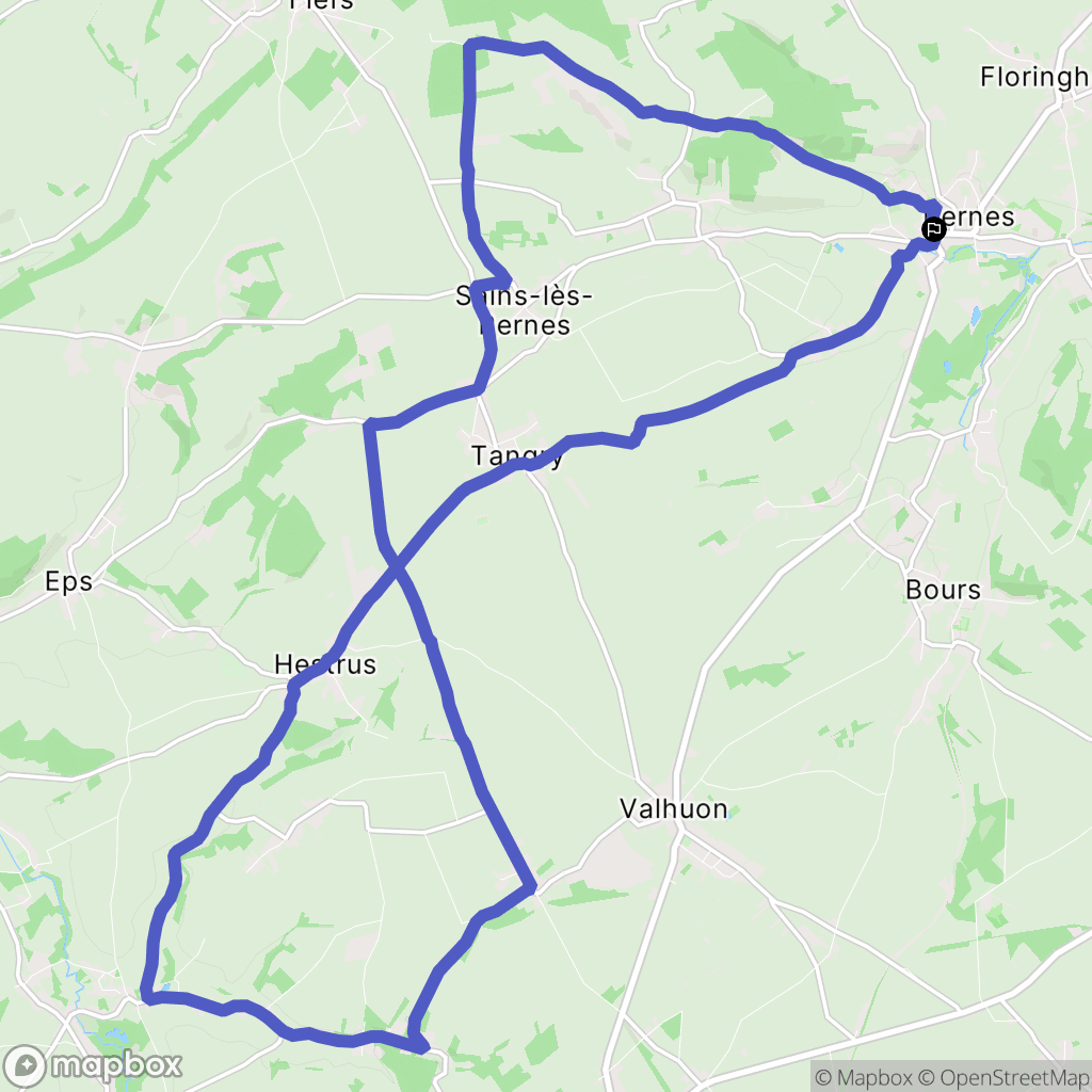 Pernes : carte du parcours de randonnée - France