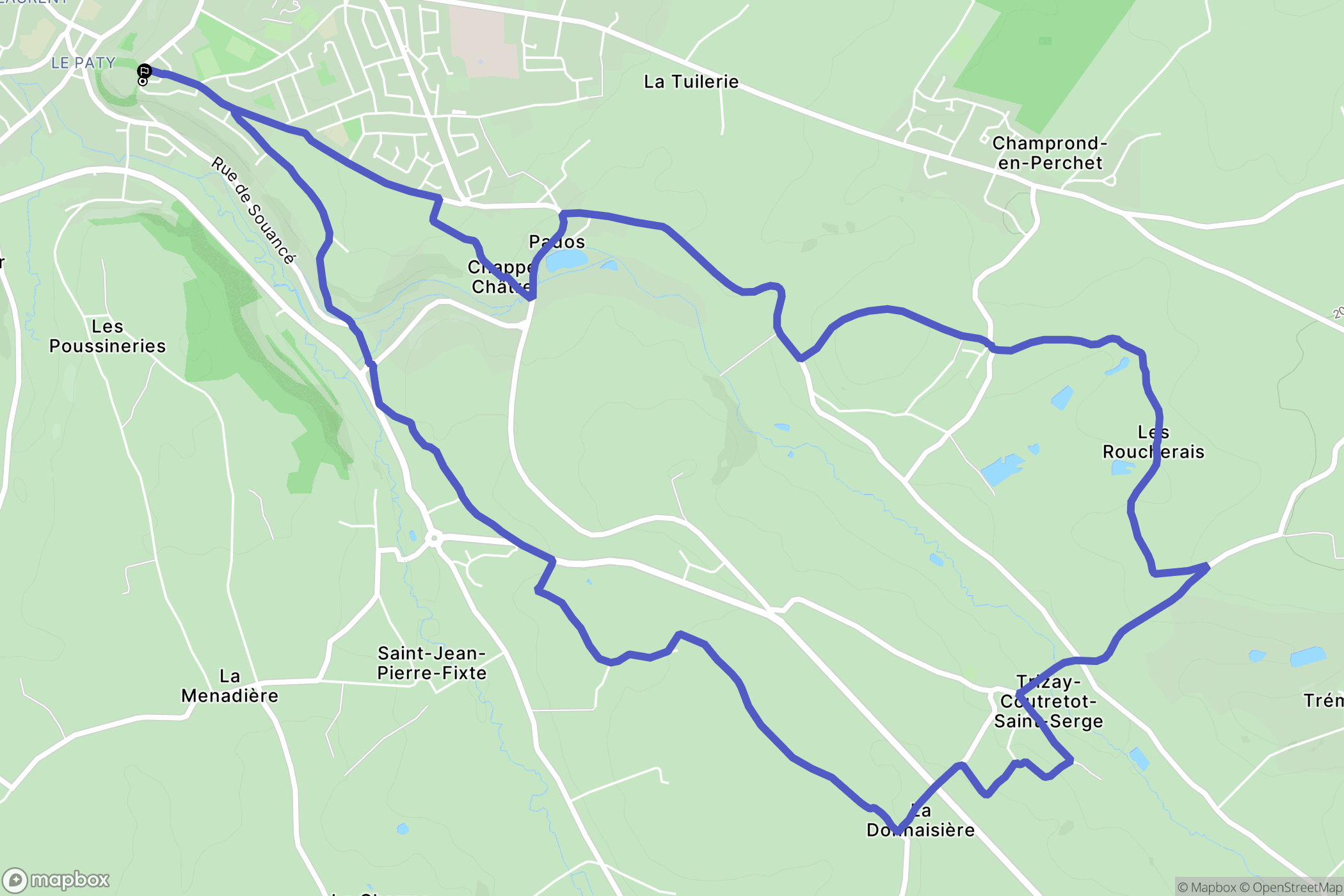 Nogent-le-Rotrou : carte du parcours de randonnée - France