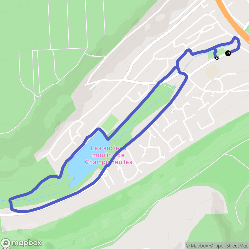 Frouard : carte du parcours de randonnée - France