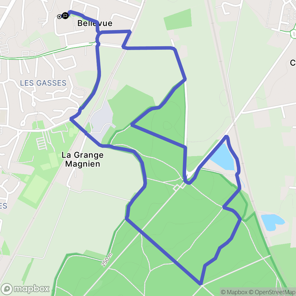 Péronnas : carte du parcours de randonnée - France