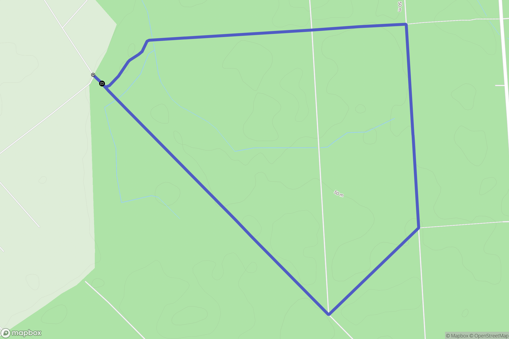 Plessé : carte du parcours de randonnée - France