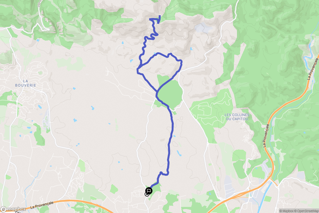 Puget-sur-Argens : carte du parcours de randonnée - France