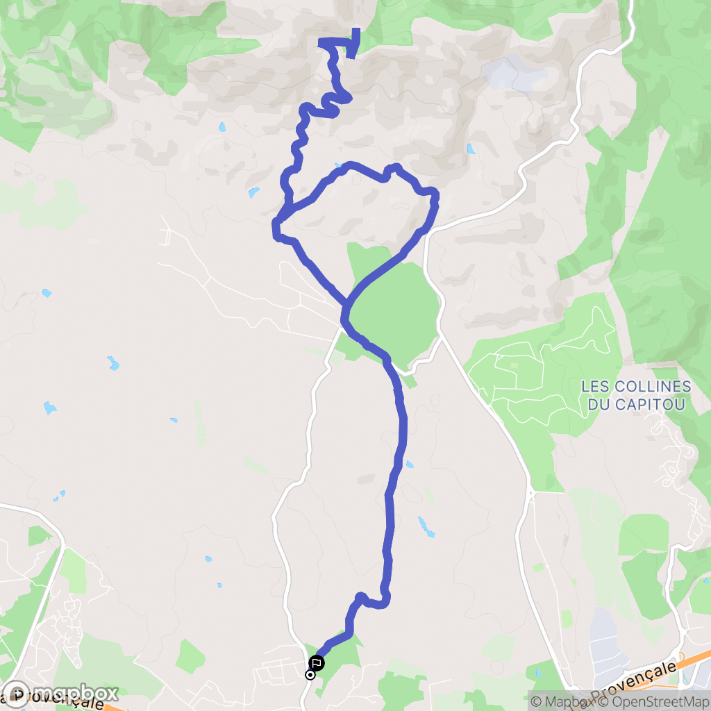 Puget-sur-Argens : carte du parcours de randonnée - France