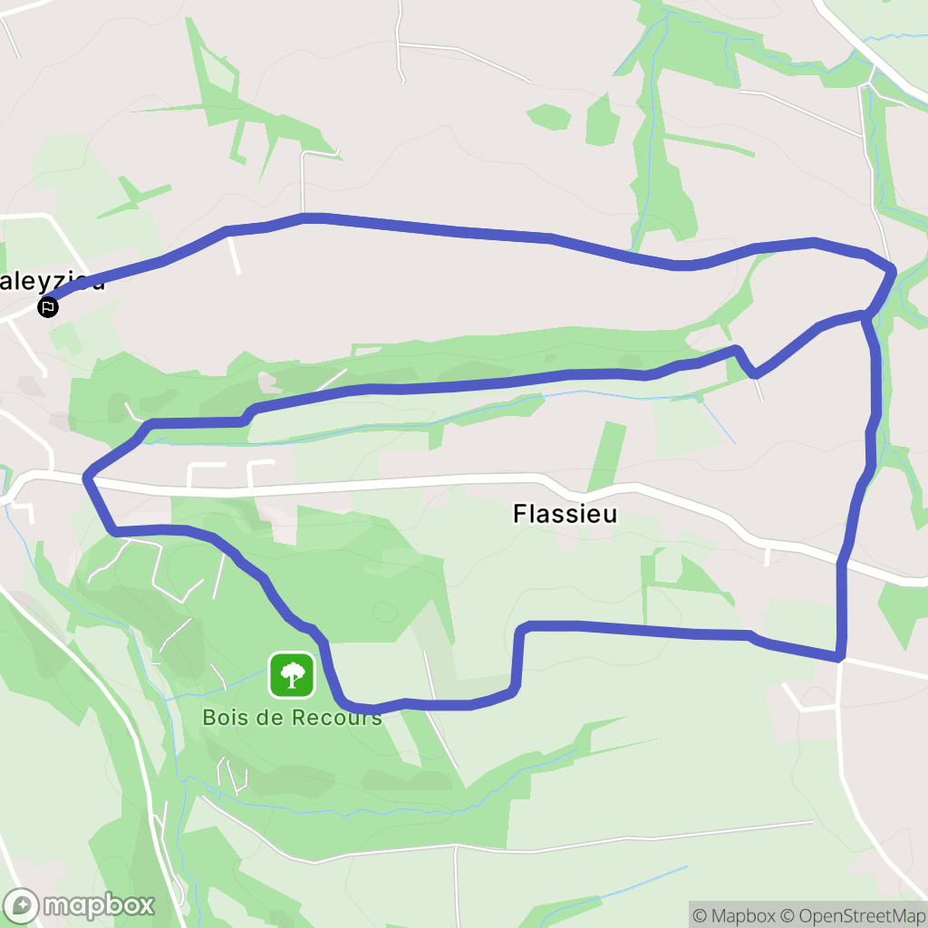 Chaponnay : carte du parcours de randonnée - France