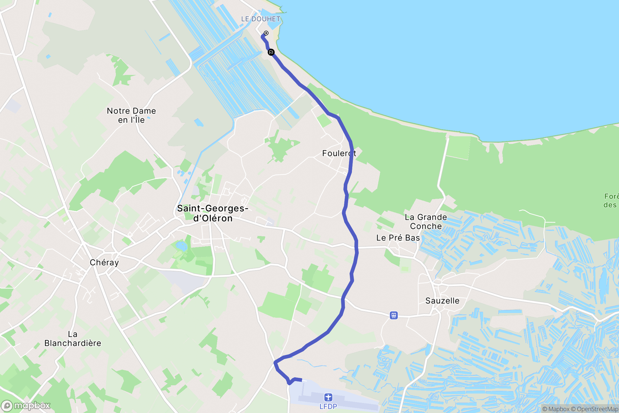 Saint-Georges-d'Oléron : carte du parcours de randonnée - France