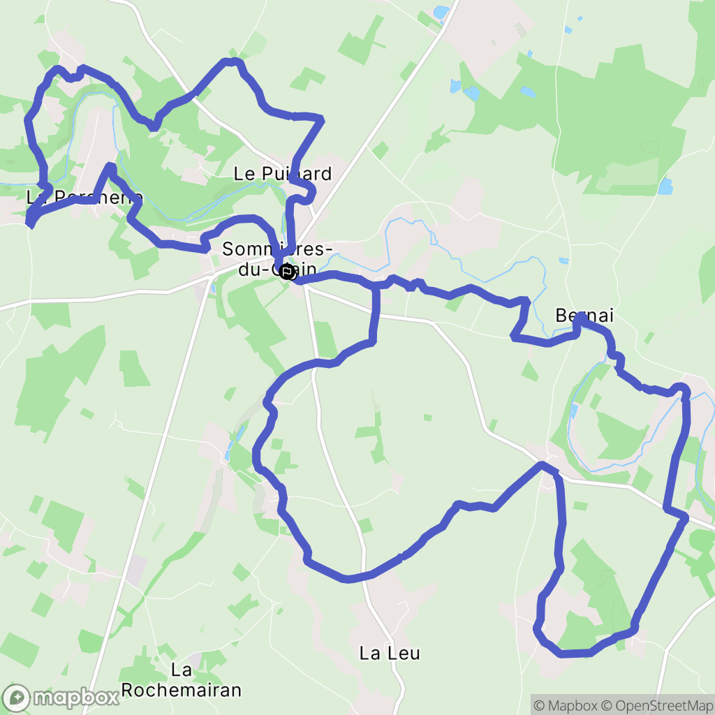 Sommières-du-Clain : carte du parcours de randonnée - France