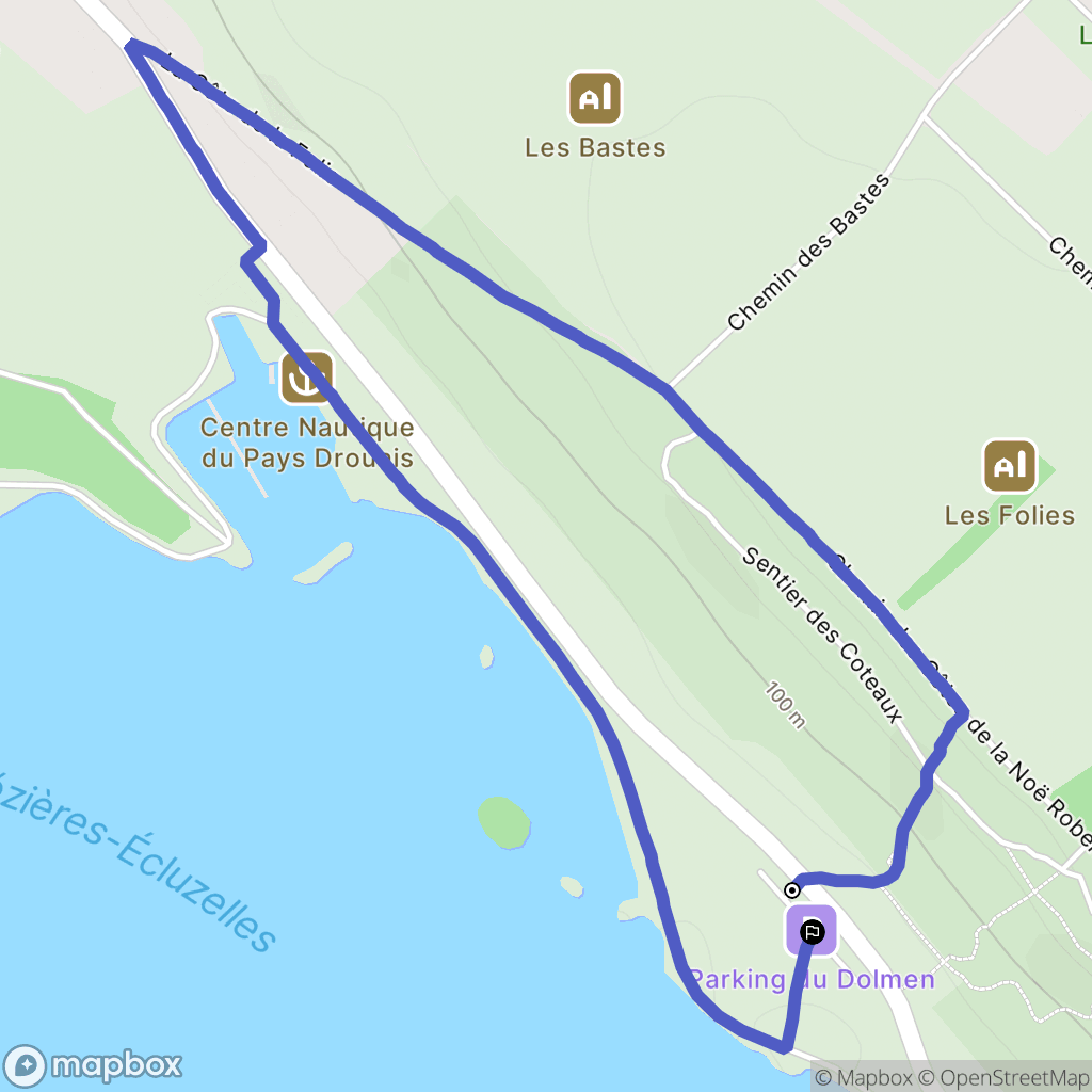 Mézières-en-Drouais : carte du parcours de randonnée - France