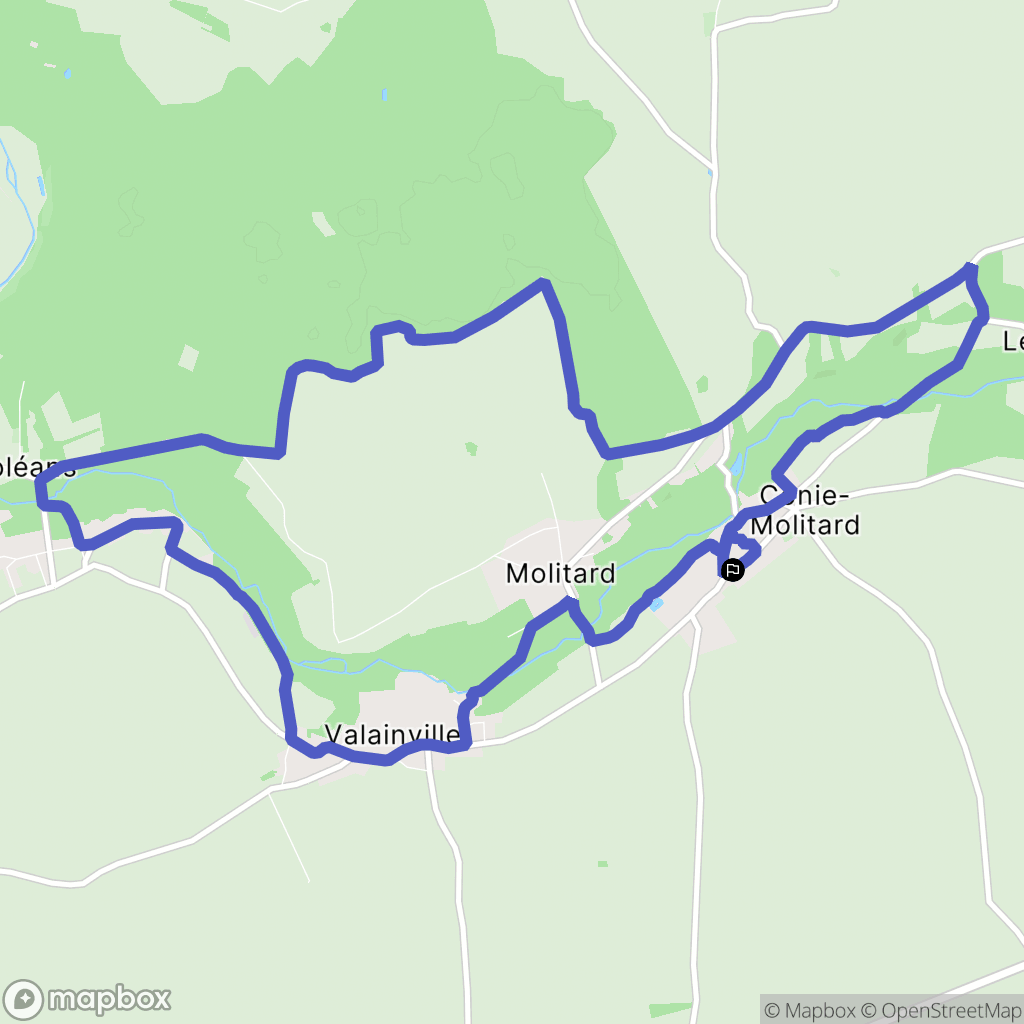 Conie-Molitard : carte du parcours de randonnée - France