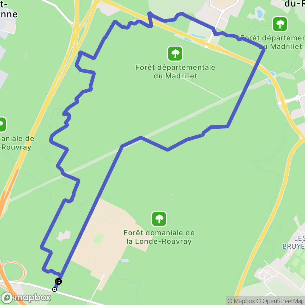 Oissel : carte du parcours de randonnée - France