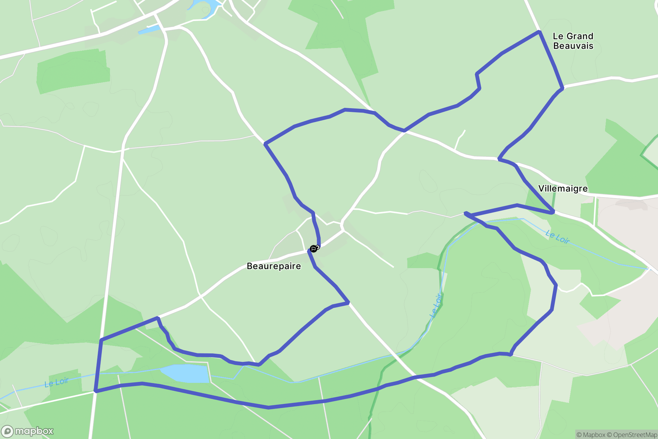 Champrond-en-Gâtine : carte du parcours de randonnée - France