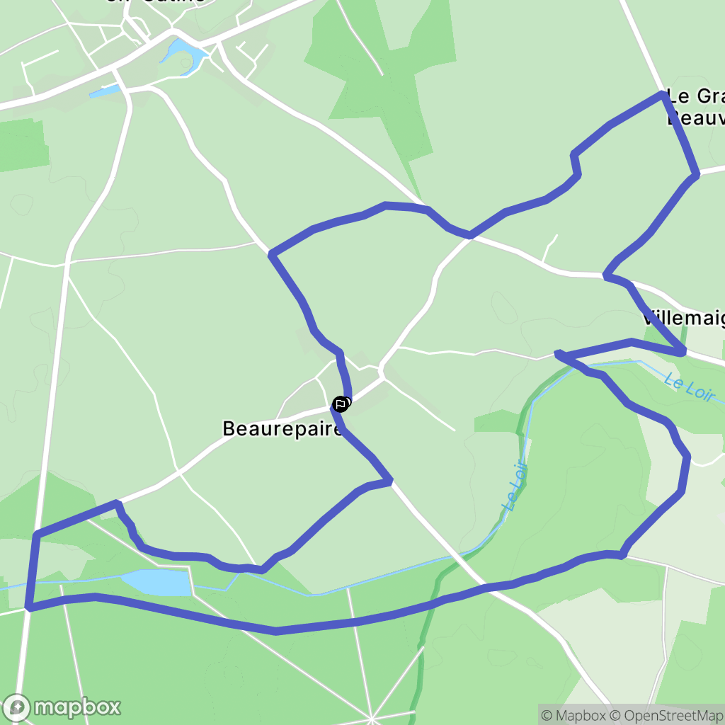Champrond-en-Gâtine : carte du parcours de randonnée - France